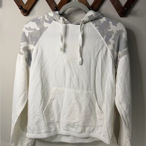 Pink Rose White and Gray Camo Hoodie